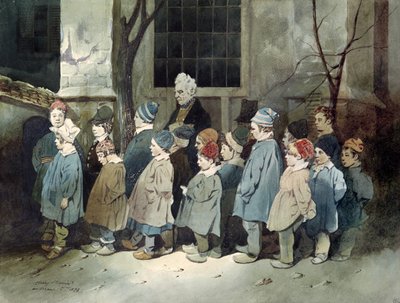 Schoolboys in the Playground by Henri Bonaventure Monnier
